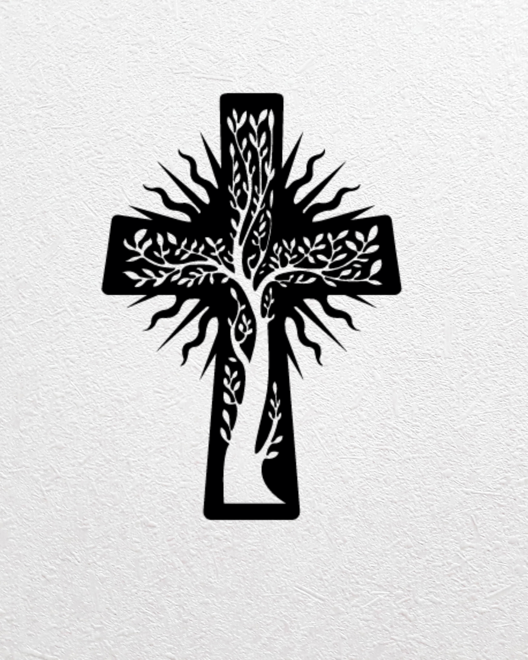 Sacred Spirit Laser-Cut Metal Crosses – Premium Wall Art