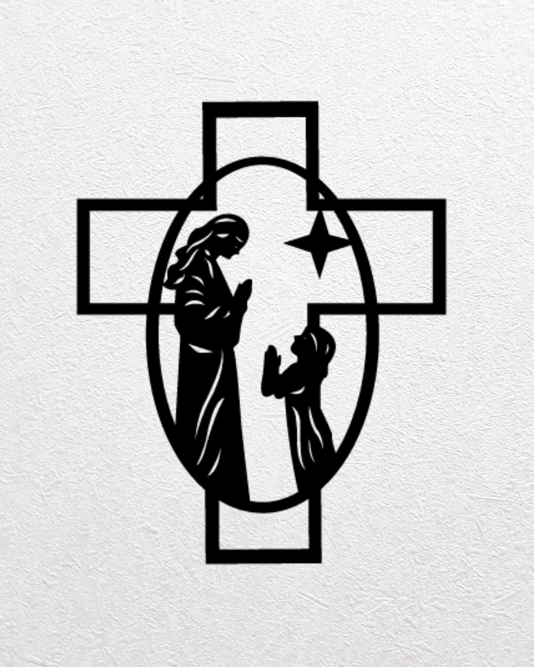 Sacred Spirit Laser-Cut Metal Crosses – Premium Wall Art