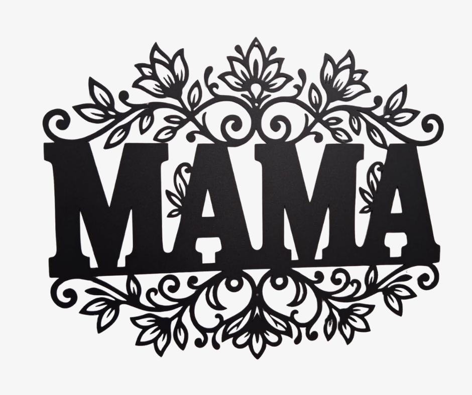 Floral Monogram Metal Wall Art – Mother’s Day Collection (18")