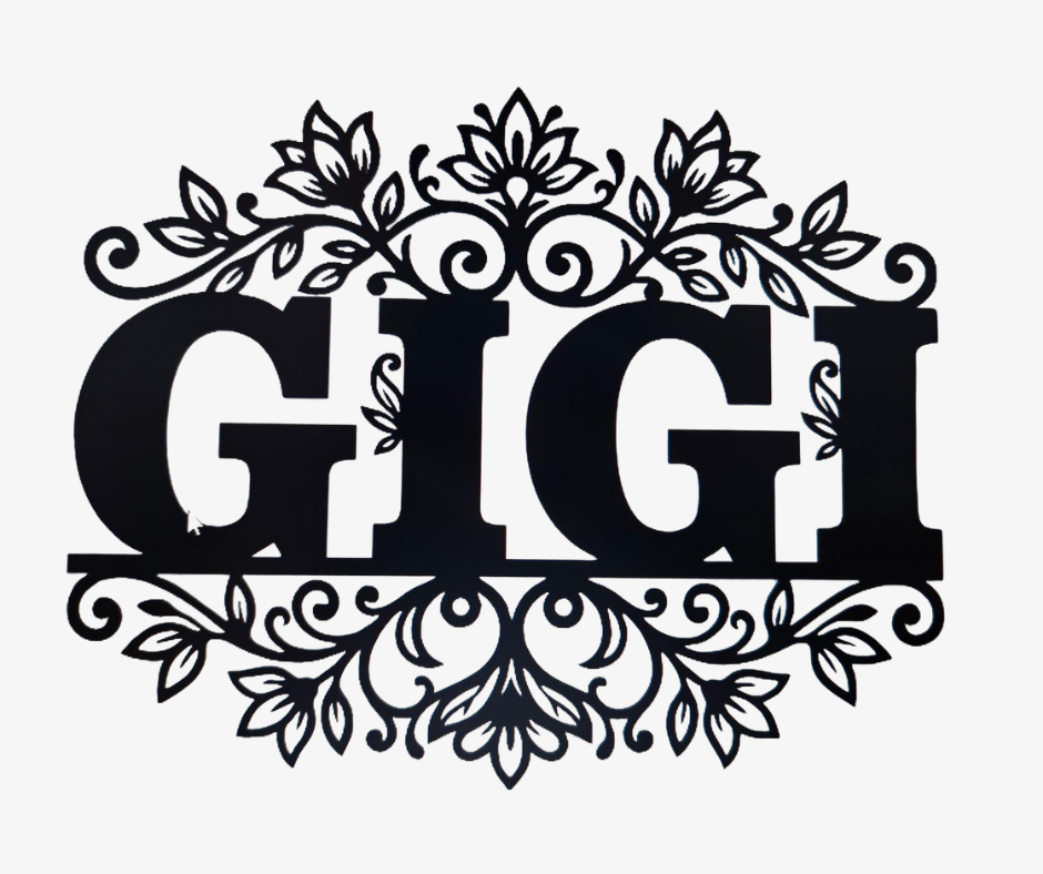 Floral Monogram Metal Wall Art – Mother’s Day Collection (18")