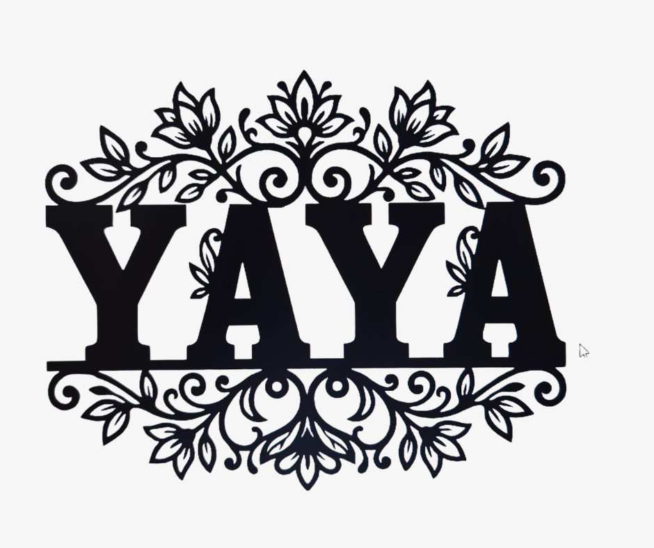 Floral Monogram Metal Wall Art – Mother’s Day Collection (18")