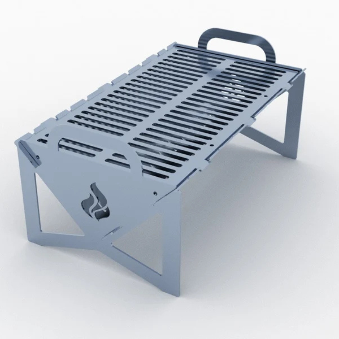 Collapsible Metal Fire Pit BBQ Grill – Portable Foldable Outdoor Design