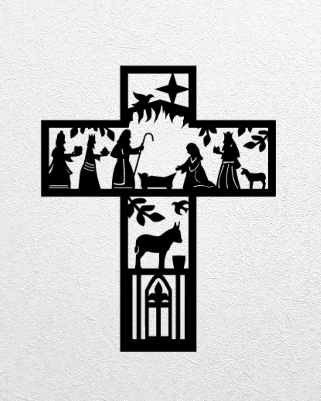 Sacred Spirit Laser-Cut Metal Crosses – Premium Wall Art