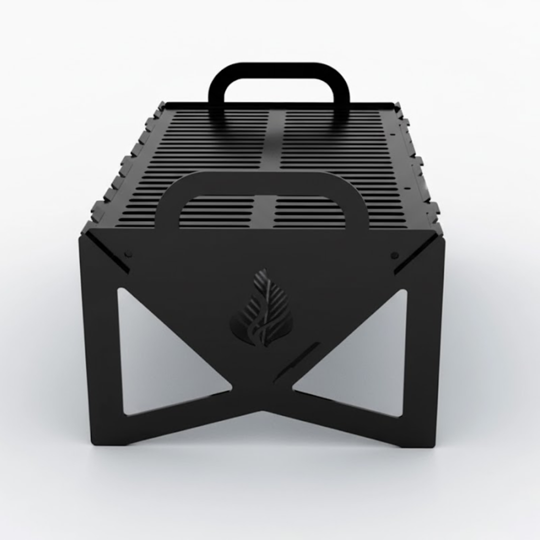 Collapsible Metal Fire Pit BBQ Grill – Portable Foldable Outdoor Design