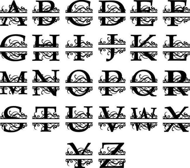 Split Letter Monogram