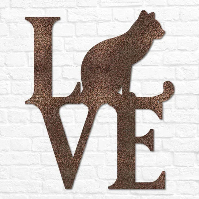Cat Love Metal Wall Art – Pet Lovers’ Collection