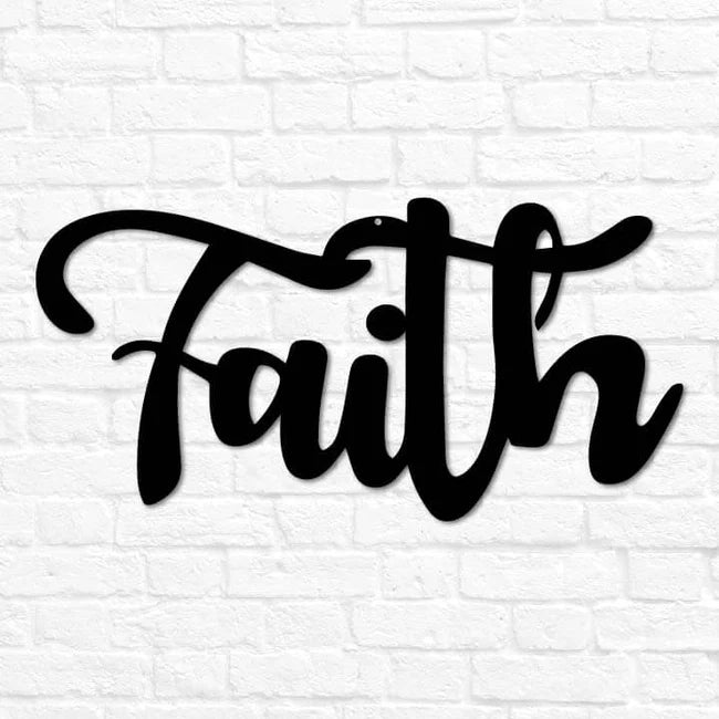 Faith Metal Wall Décor – Inspirational Steel Script