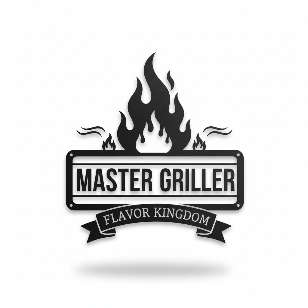 Custom Metal Flamehouse Wall Art | Rustic BBQ & Outdoor Décor | Indoor Outdoor | Up to 46″