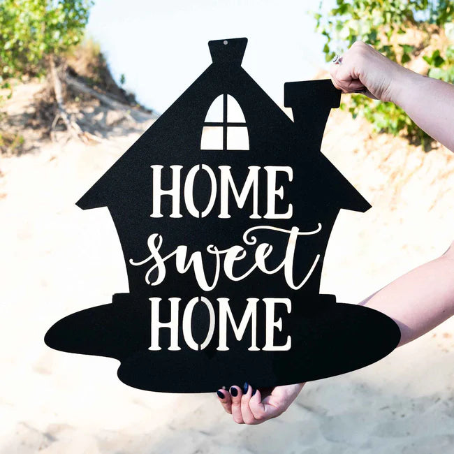 Home Sweet Home Metal Wall Art – Classic Cut Design