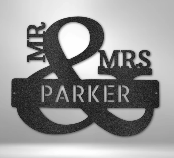 Couples Monogram - Steel Sign
