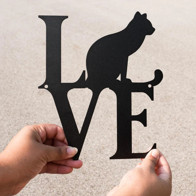 Cat Love Metal Wall Art – Pet Lovers’ Collection